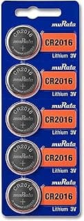 بطارية ليثيوم دائرية CR2016 بقوة 3V (عبوة 5 قطع)