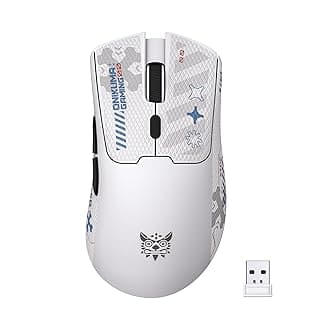 Onkuma DM01 Tri-Mode Wireless Gaming Mouse, 12800 DPI, 50H Battery, 1000Hz Polling Rate, 2.4GHz, Bluetooth & Wired, Lightweight Ergonomic, Multi-OS (White)