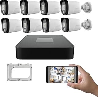 نظام مراقبة تياندي احترافي 8 قنوات - جهاز NVR بـ 8 مخارج PoE موديل TC-R3108 مع 8 كاميرات خارجية TC-C321N وهاردسك 1TB - نظام توصيل وتشغيل ذكي. ضمان الوكيل 01150652084