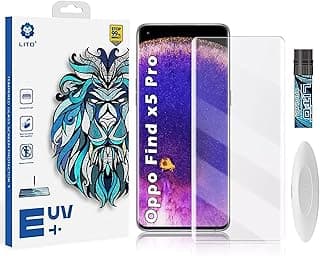 واقي شاشة من Dl3 Mobilak لهاتف اوبو Find X5 Pro [زجاج مقسى سائل UV] لاصق كامل للشاشة [لمس حساس] [متوافق مع مستشعر البصمة] شفاف HD