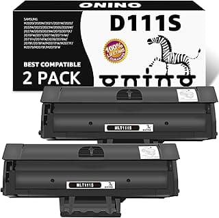 خراطيش حبر MLT-D111S من اونينو، خرطوشة 111S تناسب سامسونج اكسبرس SL-M2026/M2026W/SL-M2070/M2070W/M2070FW/M2070F/SL-M2020/M2020W/SL-M2022/SL-2023/2023W/SL-M2070/M2070W/2070F/M070FW، عبوة من قطعتين