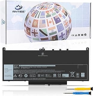 بطارية لابتوب 55WH J60J5 لجهاز ديل Latitude E7270 E7470 P61G001 Series Notebook P26S P26S001 0MC34Y J6OJ5 NJJ2H R1V85 451-BBSX 451-BBSY 451-BBSU 451-BBSU 451-BBSU 451-BBSU 451-BBSU 451-BBSBSY