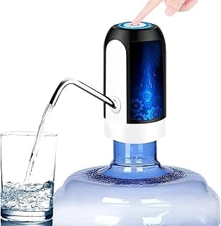 Smart Drinking Water Pump with Reusable Push and Lift Caps, USB Rechargeable Dispenser for Home, Office and Outdoor Use, Ensures Easy Access to Fresh Water Anytime