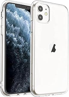 Zubitech iPhone 11 Clear Case Soft Flexible Silicone TPU Shockproof Transparent Rubber Back Cover (iPhone 11, Clear)