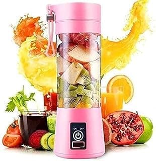Mini Blender USB Rechargeable : Multicolor Fruit Mixer Machine, Portable Electric Juicer Grinder Cup, 380ML Personal Blender Smoothie Maker for Home and Gym