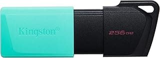 فلاش ميموري 256 جيجابايت دي تي اكسوديا ام USB3.2 الجيل 1(اسود + ازرق مخضر)، من كنغستون، سعة 256.0 GB