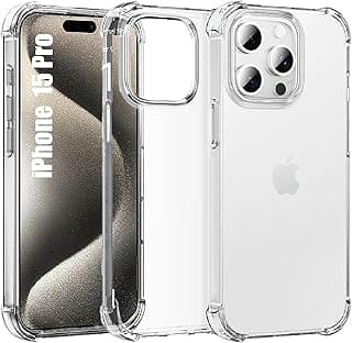 for iPhone 15 Pro Case Clear [Shockpoof][Military Grade Protection] Reinforced Corners Slim Fit Soft Flexible TPU Bumper Phone Case for iPhone 15 Pro Cover,Crystal Clear