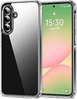 جراب لهاتف سامسونج Galaxy A56 5G، شفاف صلب مضاد للاصفرار ومقاوم للصدمات والخدش - شفاف كريستالي