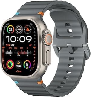 سوار رياضي Dl3 Mobilak لساعة ابل Watch مقاس 49mm (Ultra 3/2/1) 46mm 45mm 44mm 42mm، حزام سيليكون ناعم بديل للرجال والنساء