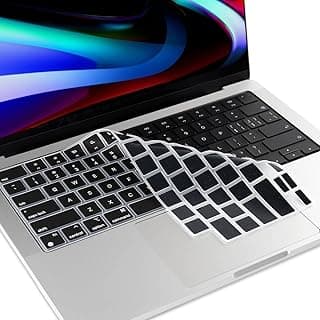 (SAK1009) Premium Ultra Thin Keyboard Cover Compatible with MacBook Pro 14 inch 2021 M1 Pro / M1 Max A2442 & MacBook Pro 16 inch 2021 M1 Pro / M1 Max A2485 (Black)