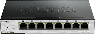 دي-لينك DGS-1100-08PD ذكي مدار يعمل بالطاقة عبر الايثرنت ، 8 منافذ جيجابت - اسود