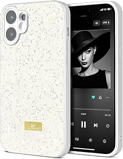 جراب لـ Vivo V60 5G، جراب لامع مرصع بالكريستال، فائق النحافة، خفيف الوزن، حماية كاملة للجسم، مضاد للصدمات والخدوش (أبيض)
