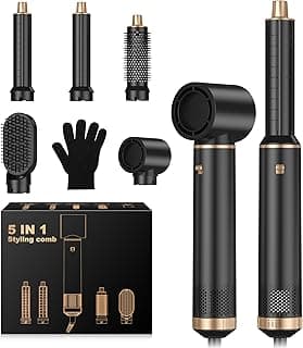 Hair Styler Air Brush 5 in 1,Hairstyer Airbrush 5 in 1, Air styer Airstyler Multi-Blow Dryer Brush Set with Curl, Straighten, Wavy, Smooth, Magic Styler for All Hair Types and Lengths