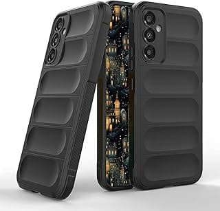 Bump Silicon TPU Shild Case Microfiber Lining with Camera Protection For Samsung Galaxy A55 5G (Black)