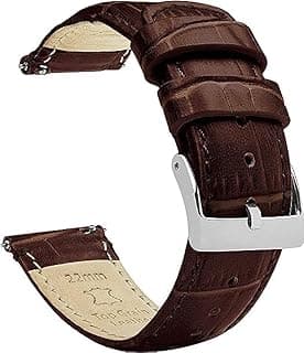 22mm Genuine Leather Watch Band Compatible with Samsung Huawei Watch Replacement Strap Compatible with Galaxy Watch 3, Gear S3, Huawei Watch 3/3 Pro/GT2 (46mm)/GT2 Pro/GT 2e