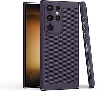 جراب Dl3 Mobilak لهاتف سامسونج Galaxy S25 Ultra، جراب تبريد مع حماية مدمجة لعدسة الكاميرا، تصميم رفيع ومسامي مضاد للبصمات، غطاء خلفي صلب ومضاد للصدمات (بنفسجي)