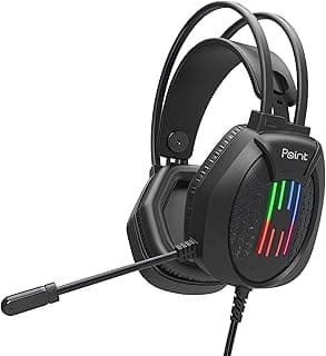 PT-07 Wired Gaming Headset with 3.5mm Jack – 50mm Dynamic Sound Module – 360° Adjustable Microphone – RGB Lighting & Lightweight Ergonomic Design