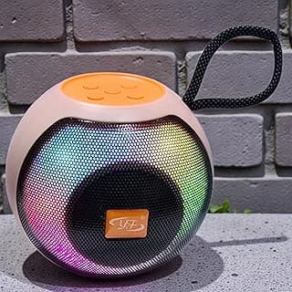مكبر صوت بلوتوث فرعي YF-811 ، مكبر صوت لاسلكي محمول بإضاءة ليد RGB ومنفذ AUX , USB , Micro SD وراديو اف ام بطارية قابلة لإعادة الشحن , مكبر صوت بلوتوث لاسلكي محمول (بينك)