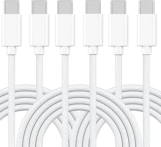 [Apple MFi Certified] USB C to USB C Charging Cable 6ft for iPhone 16 15,3Pack 60W Woven Long USBC to Type C Fast Charger Cord for iPhone 16 Pro Max/Pro/16 Plus/15 Galaxy Pixel iPad