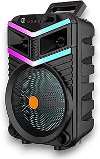 GN-03 SonicBoom Wireless Bluetooth Speaker – RGB Lights, Powerful Bass, USB/SD Support, Mic Input, Hands-Free Calls, Portable Stereo