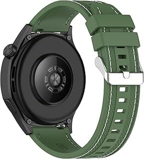 22mm Rubber Strap Compatible with Huawei Watch GT5 46mm/GT 5 Pro 46mm/ GT4 46mm/GT 3 Pro, Soft Durable Bracelet Nylon Silicone Replacement Band for Huawei Watch 4 Pro/Watch 3