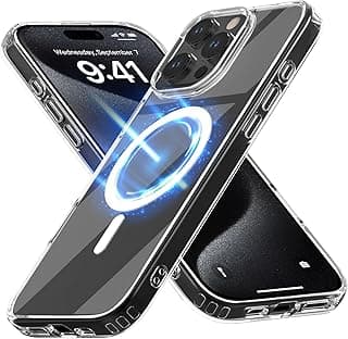 KOQQQ Compatible with iPhone 16 Pro Max Case MagSafe, Crystal Clear Not Yellowing, Military Grade Drop Protection, Scratch-Resistant Back, Magnetic Phone Case for iPhone 16 Pro Max (Clear)