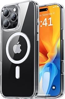 for iPhone 15 Pro Magnetic Case, Compatible with MagSafe,【Anti-Yellowing】Crystal Clear Shockproof Protection Back Cover, Ultra Slim Strong Magnet Phone Shell Case for Apple 15 Pro (2023)