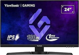 شاشة عرض للألعاب IPS سلسلة XG2409 مقاس 24 بوصة بمعدل تحديث 180 هرتز ومعدل استجابة 1 مللي ثانية، مع حامل مريح بالكامل قابل للتعديل من فيوسونيك