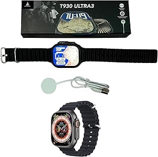 ساعة ذكية T930 Ultra3 جديدة موديل 2025 بتصميم أنيق 49 مم، تقنية NFC، شاشة HD لا نهائية، تتبع اللياقة البدنية، نبضات القلب، مكالمات، شحن لاسلكي، متوافقة مع IOS واندرويد للرجال والنساء (أسود)