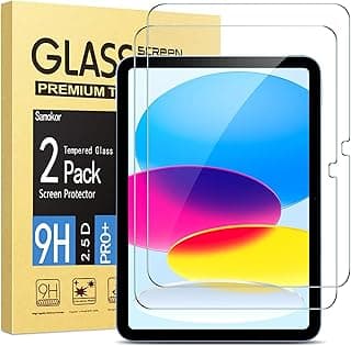 2-Pack Screen Protector iPad (A16) 11th/10th Generation (11 inch/10.9 inch,2025/2022),9H Hardness,Anti-Scratch,HD Clarity,Bubble-Free,Tempered Glass Film iPad 11th/10th Gen