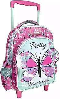 شنطة ترولي مدرسية للأطفال Must Team Pretty Butterfly بـ 2 سوستة