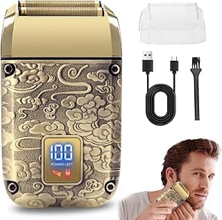 SK-16052 Electric Shaver with 4 Combs, Gold