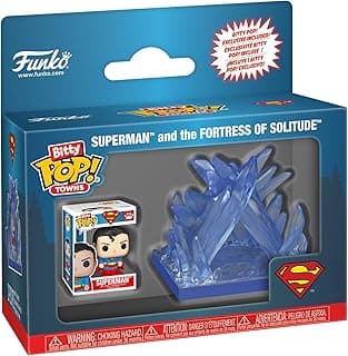 مجسم Bitty Pop! Towns Super Heroes: DC - سوبرمان وقلعة العزلة
