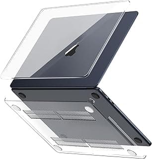 غطاء متوافق مع ابل MacBook Air 15 بوصة M3 M2 إصدار 2024 2023 A3114 A2941، جراب حماية صلب بلاستيك فائق النحافة 15.3 بوصة، شفاف