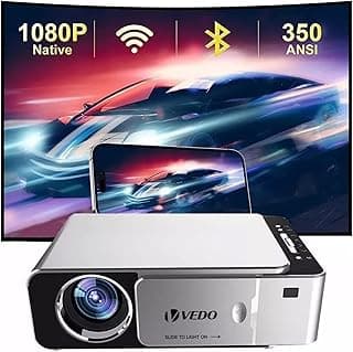 Video Projector, Portable Projector 4K HD 1080P Led 3500 Lumen USB HDMI Multimedia (T6)