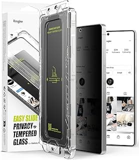 شاشة حماية خصوصية Ringke Easy Slide Pro متوافقة مع سامسونج S25 Ultra زجاج مقوى 9H شاشة حماية مضادة للصدمات ومقاومة للخدش لـ جالاكسي S25 Ultra (تركيب