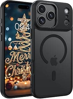 بينتوبين جراب حماية لموبايل ايفون 17 برو ماكس 2025، [متوافق مع ماج سيف] جراب حماية مغناطيسي غير لامع شفاف 17 برو ماكس رفيع ومضاد للصدمات للنساء والرجال لموبايل ايفون 17 برو ماكس، اسود