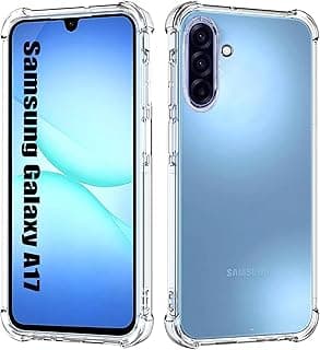 Case for Samsung Galaxy A17 Clear Case Soft TPU Silicone Bumper Reinforced Corner Bumper Transparent Cover