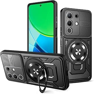 جراب حماية مقاوم للصدمات UNBLACK لحماية الكاميرا من TPU + PC متوافق مع Vivo Y29 4G (أسود)