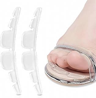 Silicone Toe Stabilizer Pad Anti Slip Forward - Clear Gel Tape Under Toe for Sandals and High Heels Prevent Foot Ejection Comfort and Stability (1 Pair)