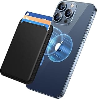 Magnetic Card Holder Phone Wallet for iPhone 16/15/14/13/12 Series with Magsafe, Wallet for iPhone 16 15 14 Pro Max Plus Series, Mag Safe 3 Wallet for iPhone 13 12 Pro Max Mini Series (Black)