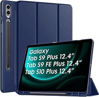 Cover for Samsung Tab S9 FE Plus 12.4" Cover Case Flip Stand Back Case Cover [S Pen Holder] for Samsung Galaxy Tab S9 Plus/Tab S9+ Cover Tablet Cover with [Auto Sleep/Wake] - Navy