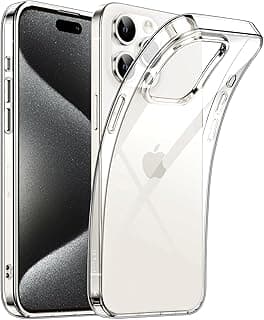 جراب متوافق مع ايفون 15 Pro، جراب TPU شفاف ناعم، سيليكون مرن مضاد للخدش - شفاف