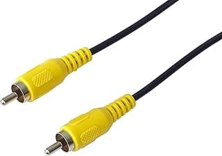 RCA Cable 2 m 1x RCA Male to 1x RCA Male Audio Video Connection Cable Stereo for TV, Mobile Phones, MP3, HiFi, Colour Black