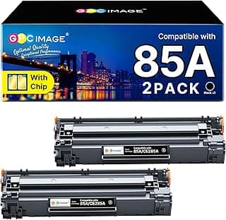 خرطوشة حبر 85A CE285A أسود لاتش بي CE285A 85A وطابعة ليزر جيت P1102W P1102 P1100 P1106 P1108 P1109 M1130 M1132 M1210 M1210MFP M1212 M112 M112 M112 M110 212NF M1217NFW من جي بي سي ايميج، قطعتان