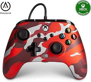 يد تحكم سلكية PowerA Enhanced لجهاز اكس بوكس (Metallic Red Camo)