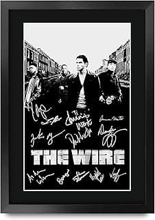 بوستر مسلسل The Wire مقاس A3 من HWC Trading مع توقيعات مطبوعة - إطار A3
