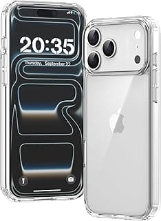 Case for iPhone 17 Pro Max Case, Anti-Yellowing Transparent Mobile Phone Case, Shockproof Protective Case, Premium Scratch-Resistant Case for iPhone 17 Pro Max, Transparent