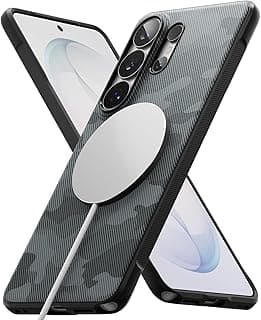 جراب Ringke Onyx لهاتف سامسونج Galaxy S26 Ultra [متوافق مع MagSafe] [ملمس مضاد للبصمات] غطاء نحيف وخفيف الوزن ومقاوم للصدمات مع جوانب مانعة للانزلاق - مموه أسود مغناطيسي