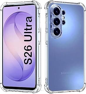 for Samsung Galaxy S26 Ultra Case Clear [Shockpoof][Military Grade Protection] Reinforced Corners Slim Fit Flexible TPU Bumper Phone Case for S26 Ultra Cover,Clear